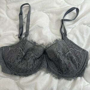Victoria Secret - Elegant Gray Lace Bra